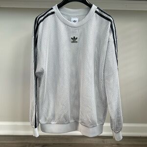 Adidas Silver Mesh Sweater Size XS